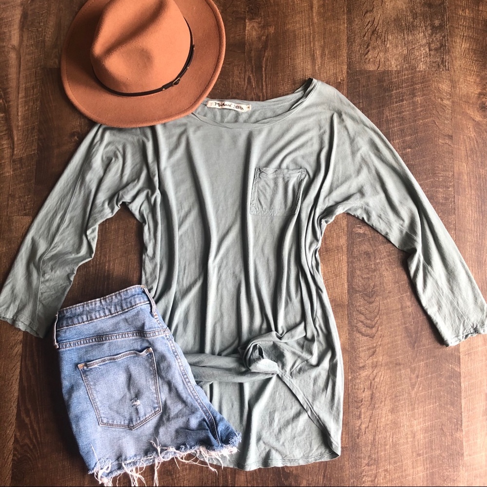 Michael Stars | Long Sleeve Pocket Tee